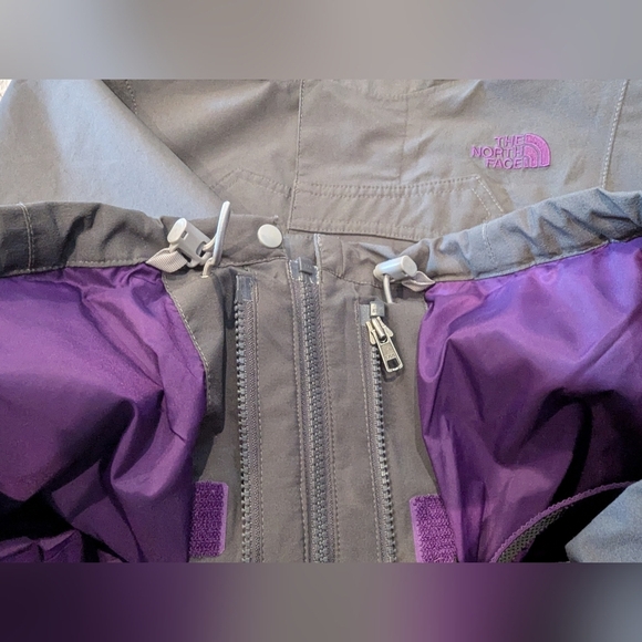 The North Face Gray & Purple Shell Jacket Youth large Women XS/S - Picture 11 of 12